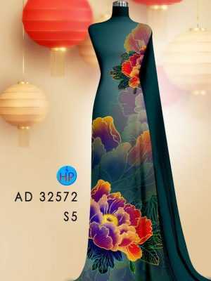 Vải Áo Dài Hoa In 3D AD 32572 23